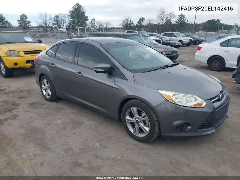 1FADP3F20EL142416 2014 Ford Focus Se