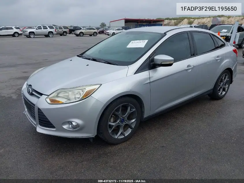 1FADP3F29EL195650 2014 Ford Focus Se
