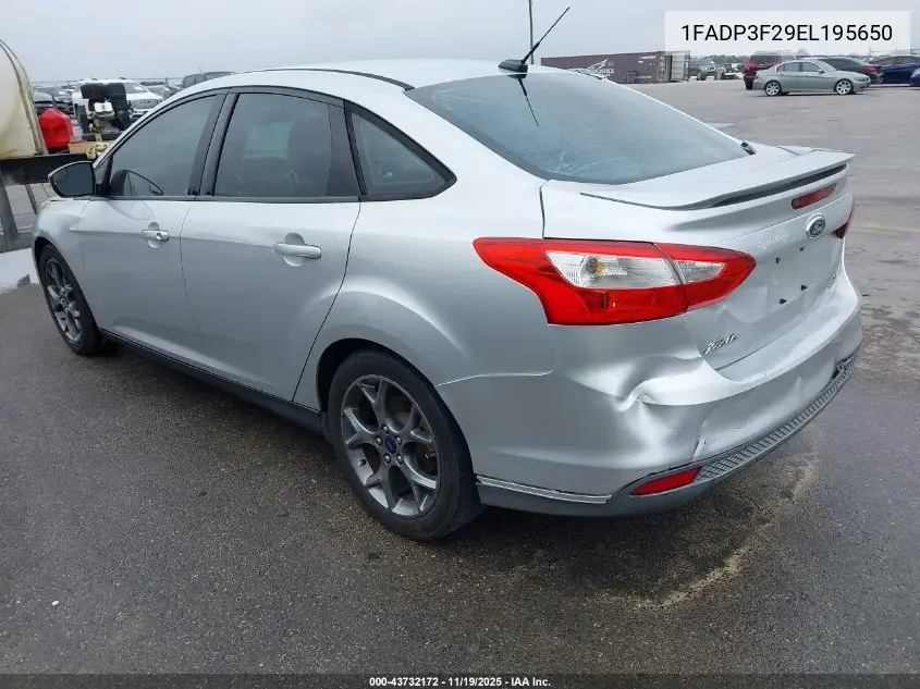 1FADP3F29EL195650 2014 Ford Focus Se