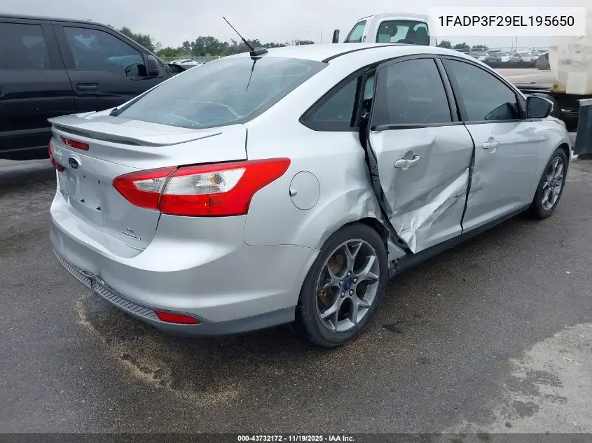 1FADP3F29EL195650 2014 Ford Focus Se