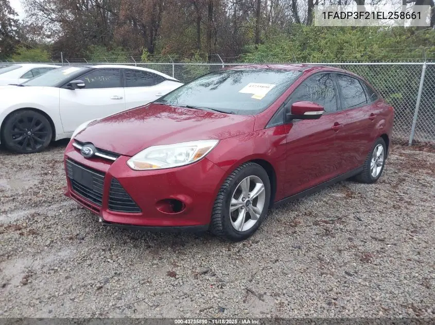 1FADP3F21EL258661 2014 Ford Focus Se