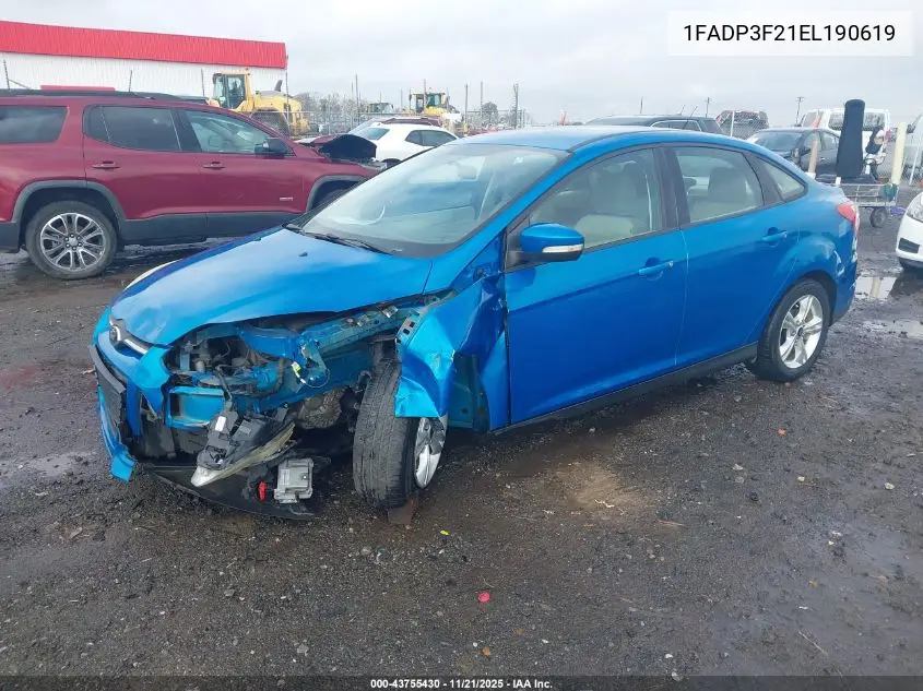 1FADP3F21EL190619 2014 Ford Focus Se