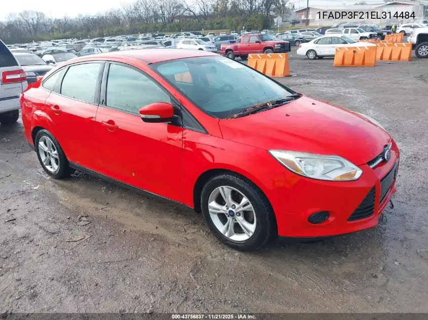 1FADP3F21EL314484 2014 Ford Focus Se