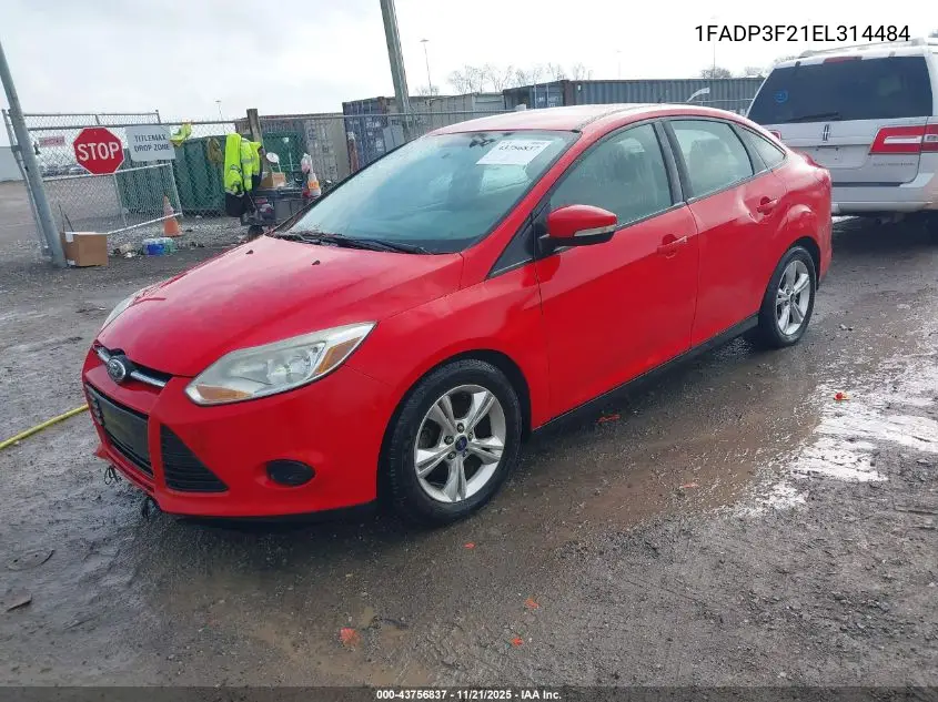 1FADP3F21EL314484 2014 Ford Focus Se