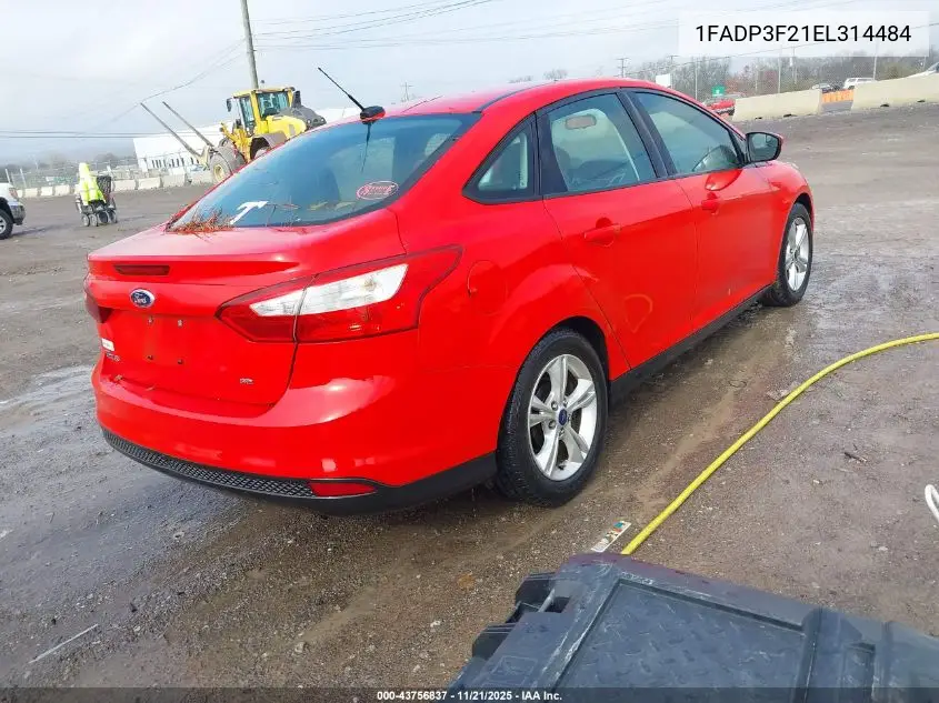1FADP3F21EL314484 2014 Ford Focus Se