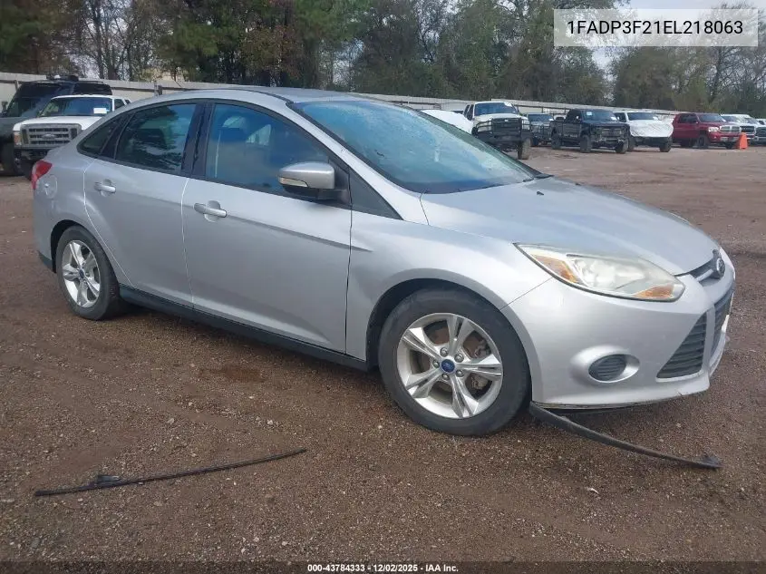 1FADP3F21EL218063 2014 Ford Focus Se