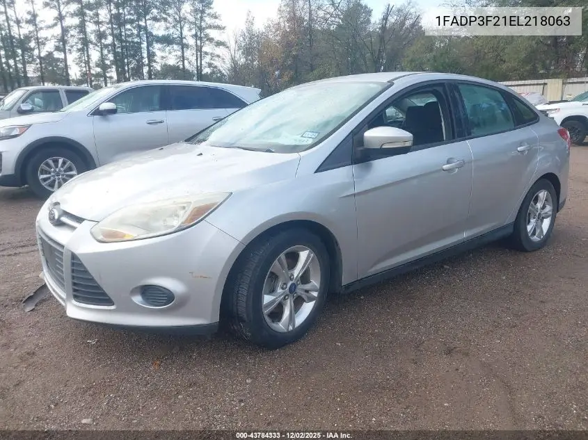 1FADP3F21EL218063 2014 Ford Focus Se
