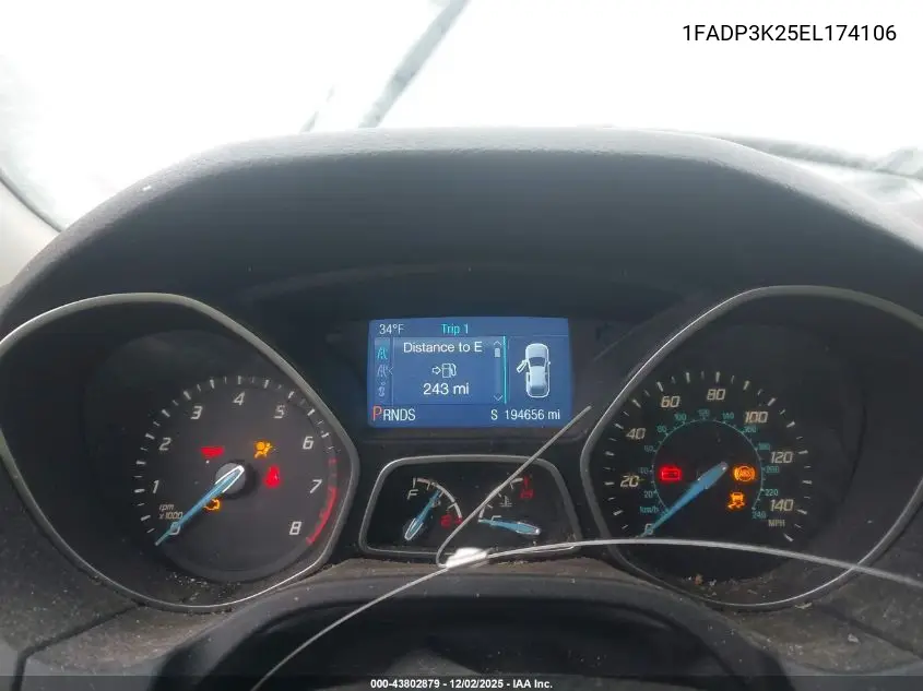 1FADP3K25EL174106 2014 Ford Focus Se