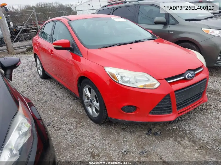 1FADP3F26EL400129 2014 Ford Focus Se