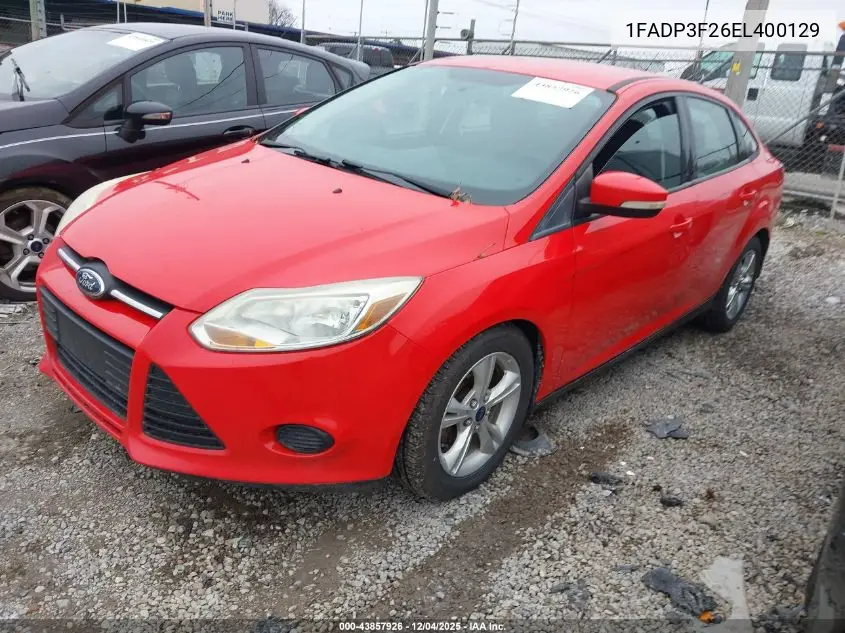 1FADP3F26EL400129 2014 Ford Focus Se