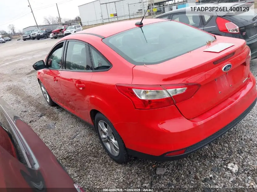 1FADP3F26EL400129 2014 Ford Focus Se
