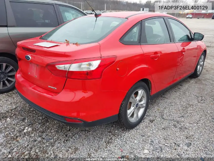1FADP3F26EL400129 2014 Ford Focus Se