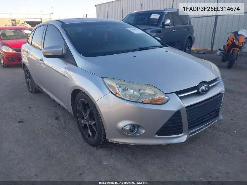 1FADP3F26EL314674 2014 Ford Focus Se