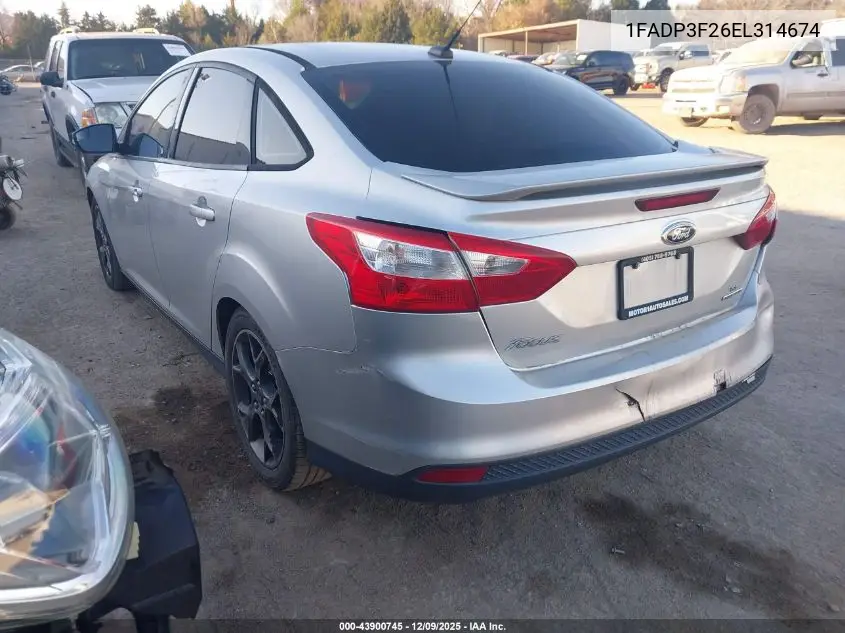 1FADP3F26EL314674 2014 Ford Focus Se