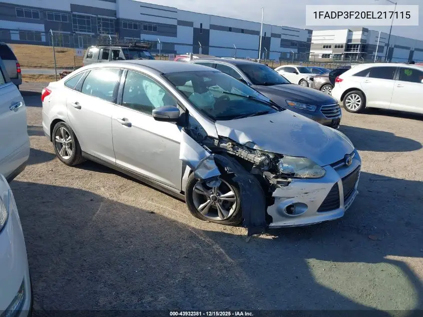 1FADP3F20EL217115 2014 Ford Focus Se