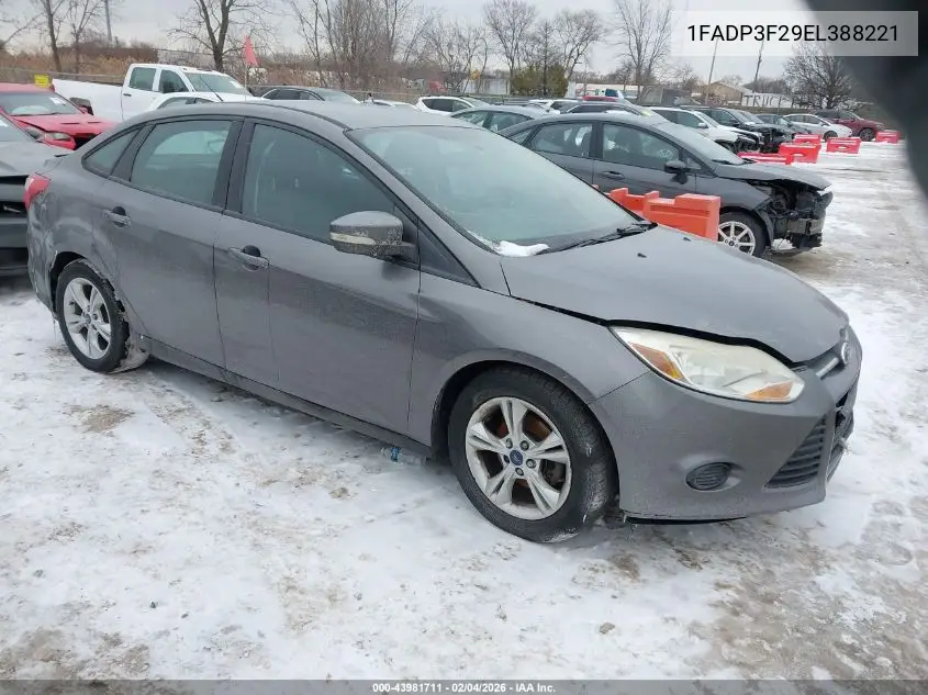 1FADP3F29EL388221 2014 Ford Focus Se