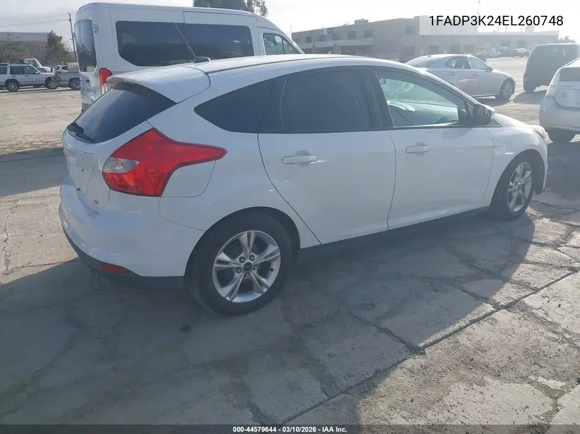 1FADP3K24EL260748 2014 Ford Focus Se
