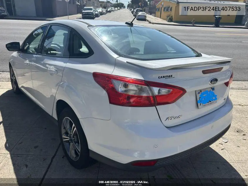 1FADP3F24EL407533 2014 Ford Focus Se