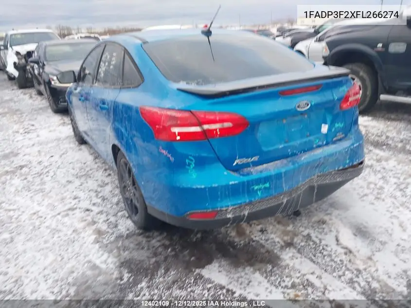 1FADP3F2XFL266274 2015 Ford Focus Se