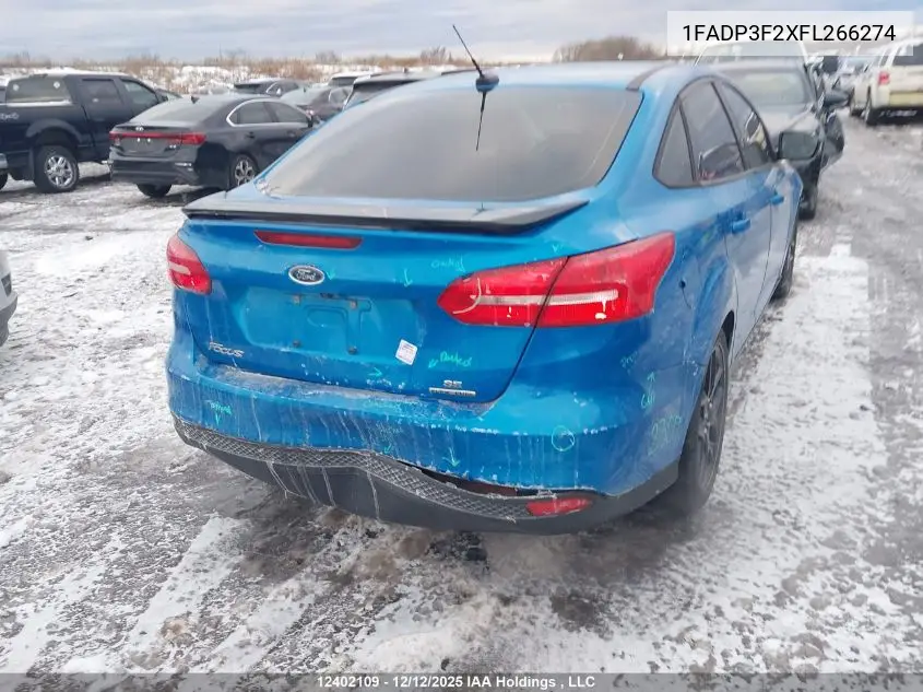 1FADP3F2XFL266274 2015 Ford Focus Se