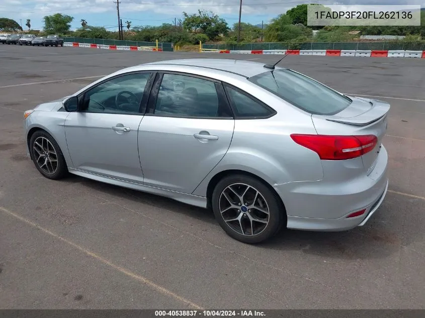 1FADP3F20FL262136 2015 Ford Focus Se