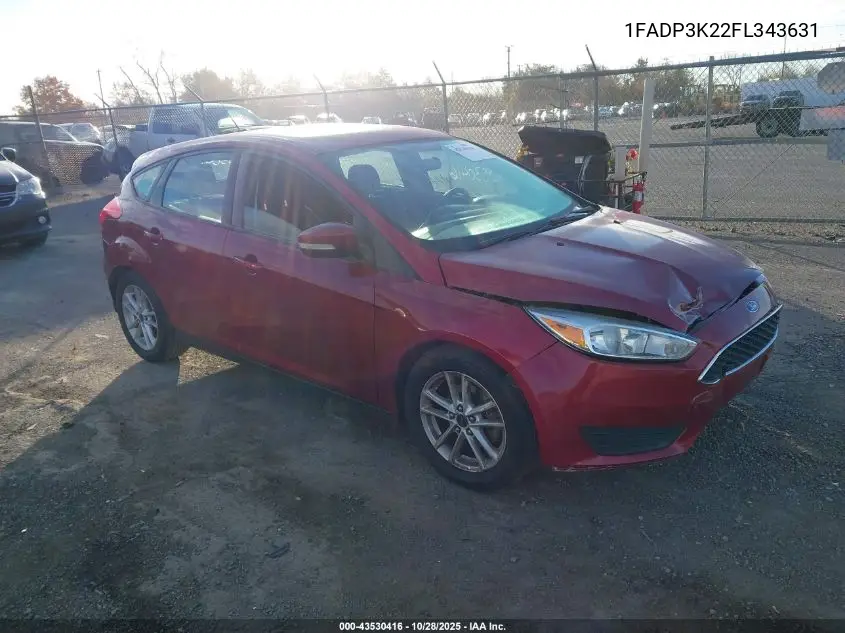1FADP3K22FL343631 2015 Ford Focus Se