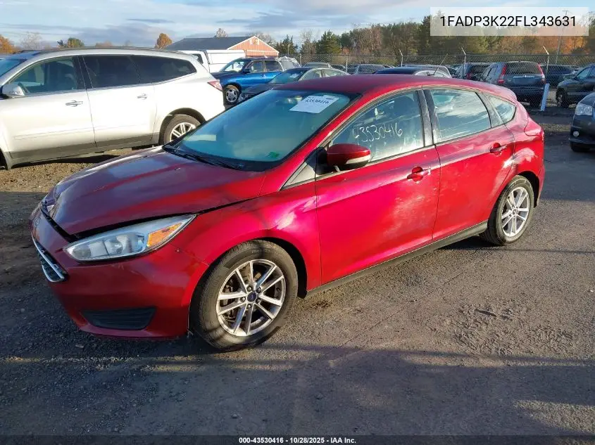 1FADP3K22FL343631 2015 Ford Focus Se