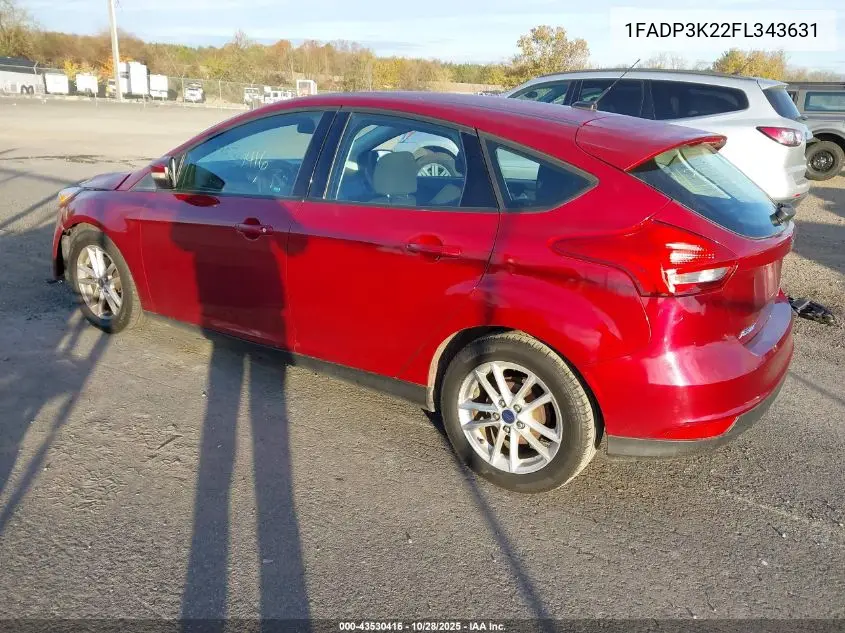 1FADP3K22FL343631 2015 Ford Focus Se
