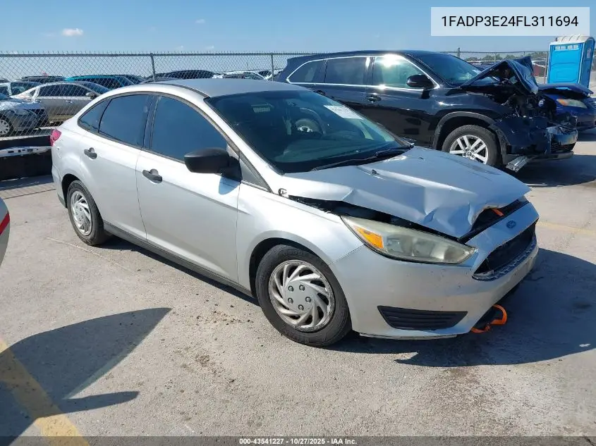 1FADP3E24FL311694 2015 Ford Focus S