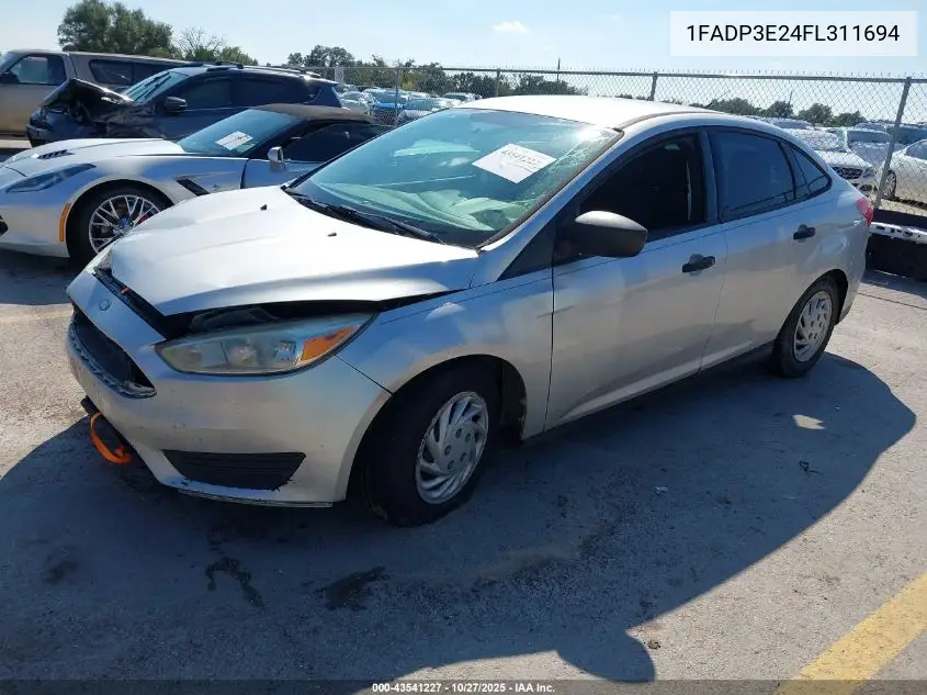 1FADP3E24FL311694 2015 Ford Focus S