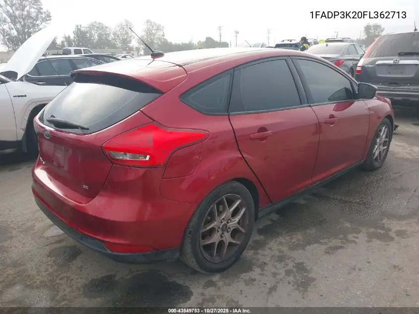 1FADP3K20FL362713 2015 Ford Focus Se