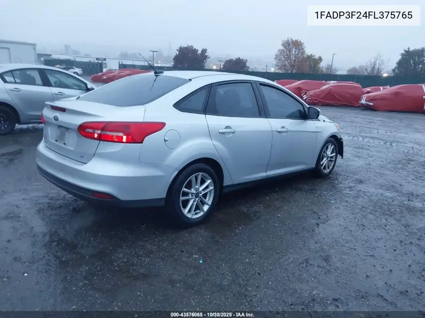 1FADP3F24FL375765 2015 Ford Focus Se