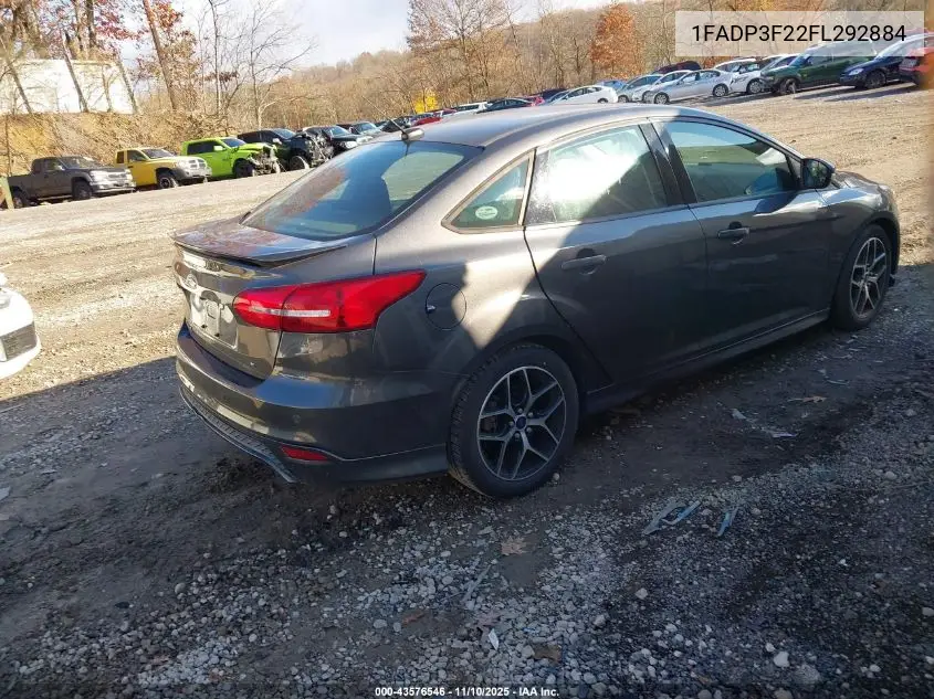 1FADP3F22FL292884 2015 Ford Focus Se
