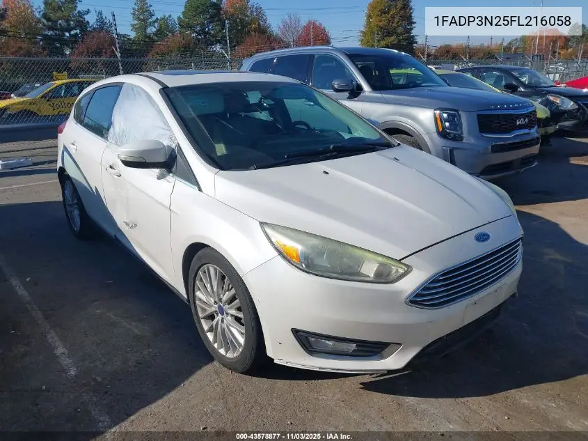 1FADP3N25FL216058 2015 Ford Focus Titanium