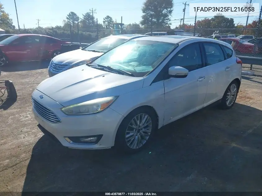 1FADP3N25FL216058 2015 Ford Focus Titanium