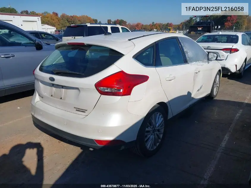 1FADP3N25FL216058 2015 Ford Focus Titanium