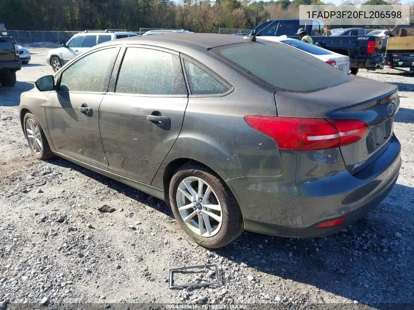 1FADP3F20FL206598 2015 Ford Focus Se