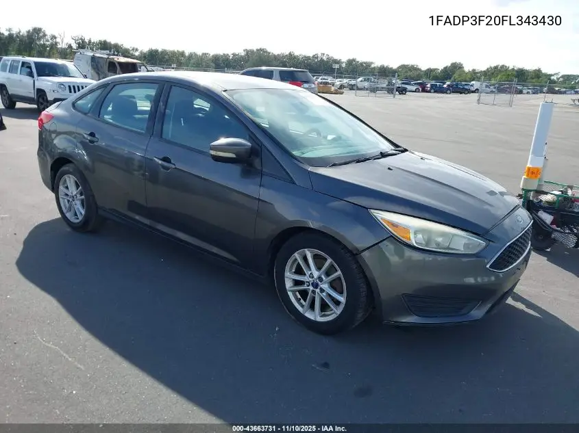 1FADP3F20FL343430 2015 Ford Focus Se