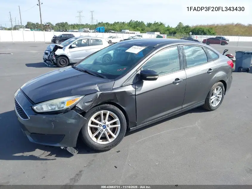 1FADP3F20FL343430 2015 Ford Focus Se