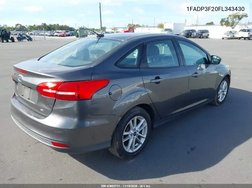 1FADP3F20FL343430 2015 Ford Focus Se