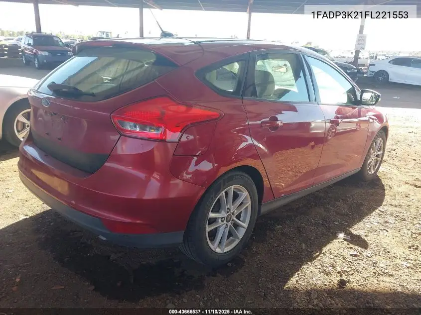 1FADP3K21FL221553 2015 Ford Focus Se