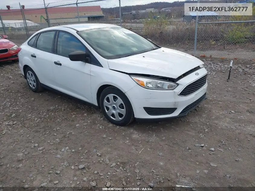1FADP3E2XFL362777 2015 Ford Focus S