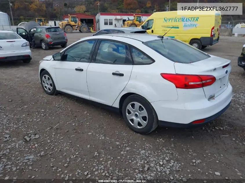 1FADP3E2XFL362777 2015 Ford Focus S