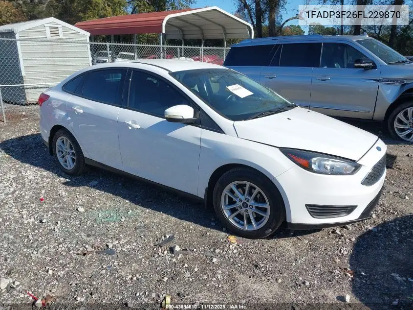 1FADP3F26FL229870 2015 Ford Focus Se