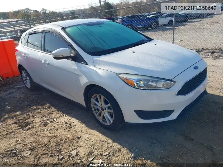 1FADP3K21FL350649 2015 Ford Focus Se