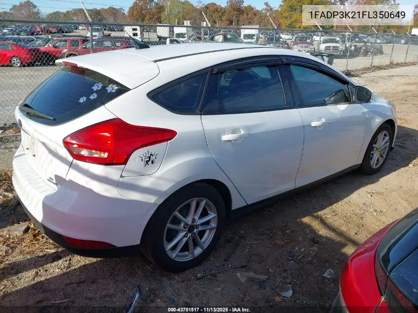 1FADP3K21FL350649 2015 Ford Focus Se