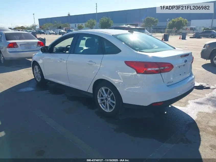 1FADP3F21FL206982 2015 Ford Focus Se
