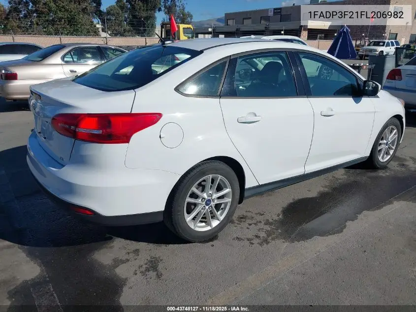 1FADP3F21FL206982 2015 Ford Focus Se