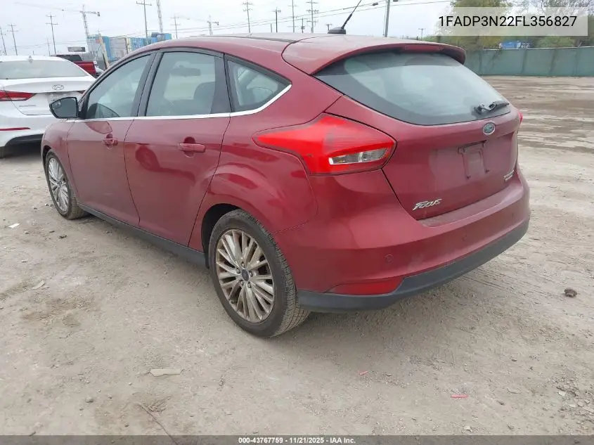 1FADP3N22FL356827 2015 Ford Focus Titanium