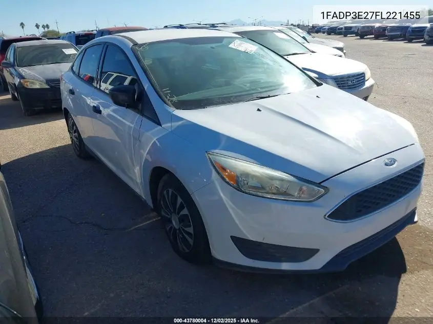 1FADP3E27FL221455 2015 Ford Focus S